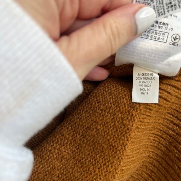 Gap Cosy Metallic Tobacco Brown Sweater Size Medium - Picture 4 of 6